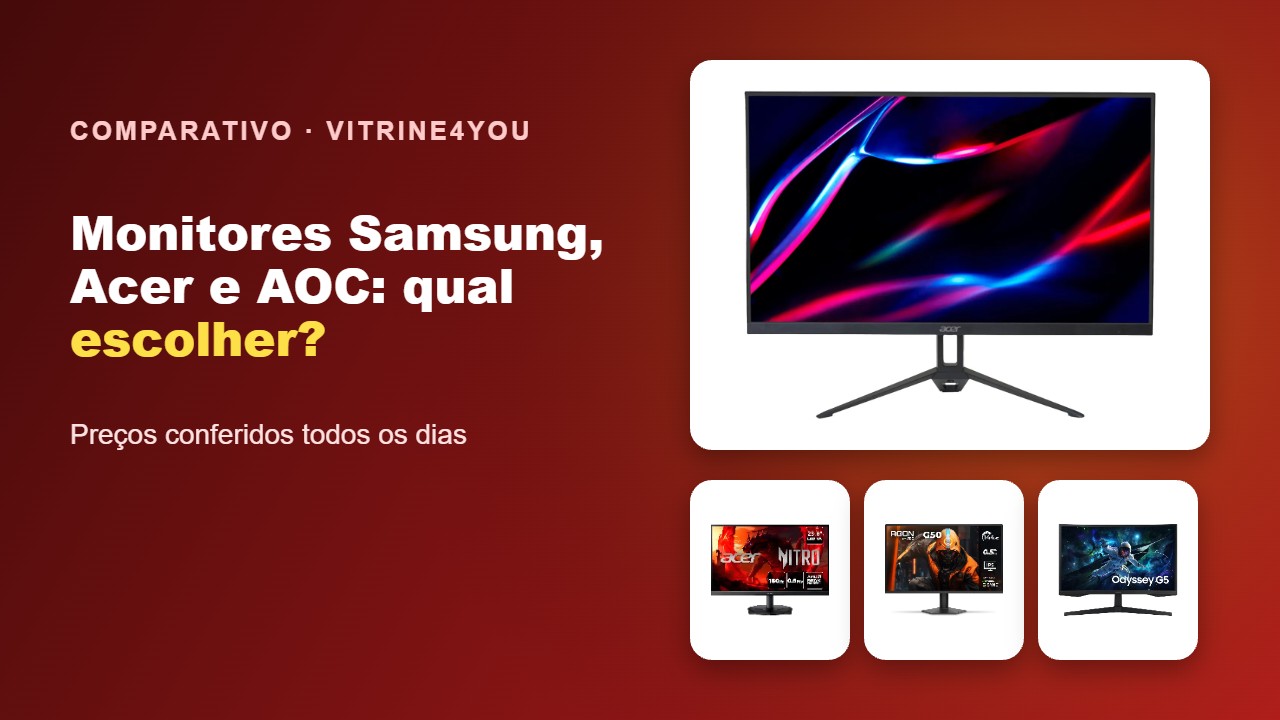 Monitores Samsung, Acer e AOC: qual escolher?